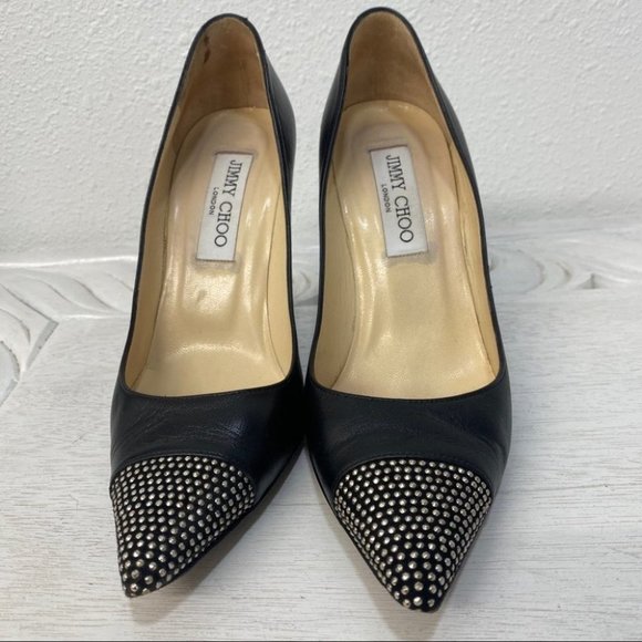 Jimmy Choo stud sparkle toe high heels - Amika - Picture 2 of 16